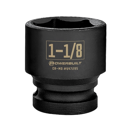 Powerbuilt 1/2" Drive 1-1/8" Impact Socket 647295